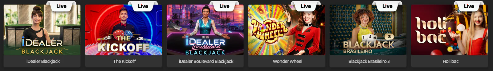 LuckyManor live casino tables and dealer games