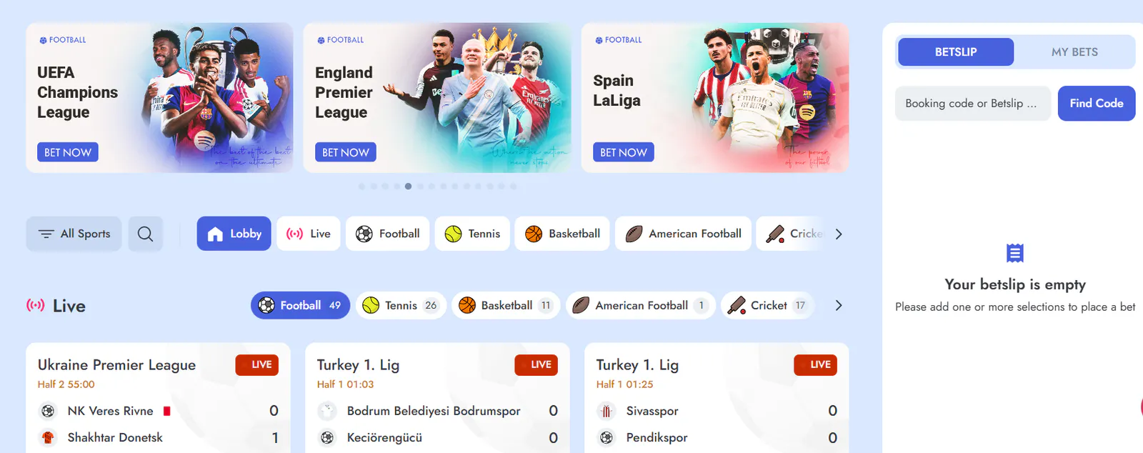 LuckyManor sports and esports betting opportunities