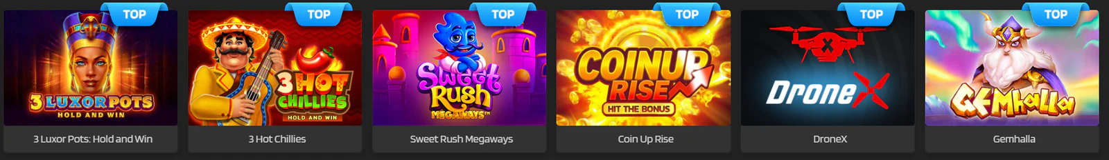Online slots and featured games available at LuckyManor